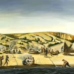 Christopher Pease<br />Peron Peninsula<br />2009<br />Oil on canvas<br />102 x 168cm